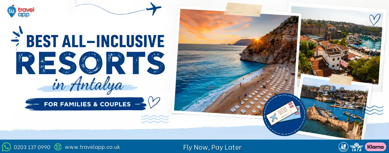 Luxury all-inclusive beachfront resort in Antalya with swimming pools and Mediterranean views