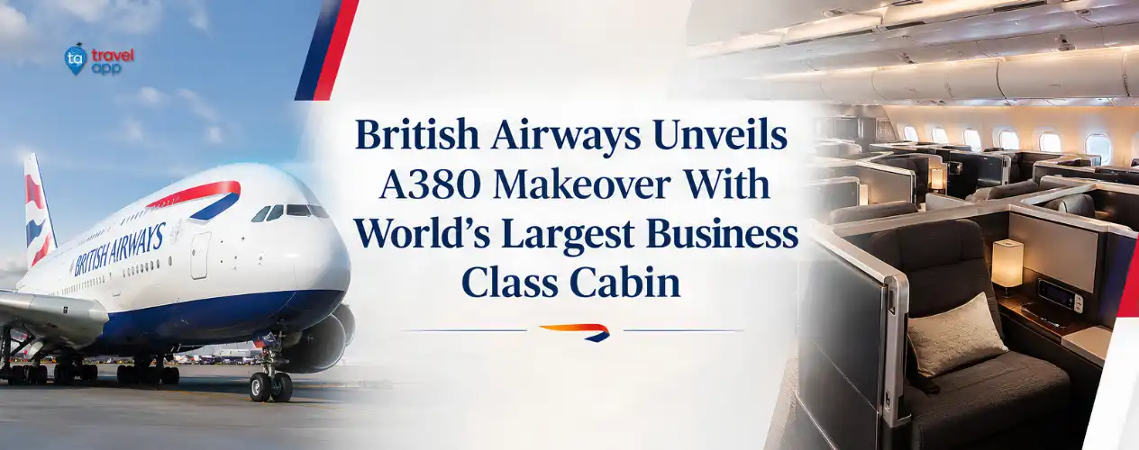 British Airways A380 refurbished Club Suite business class cabin