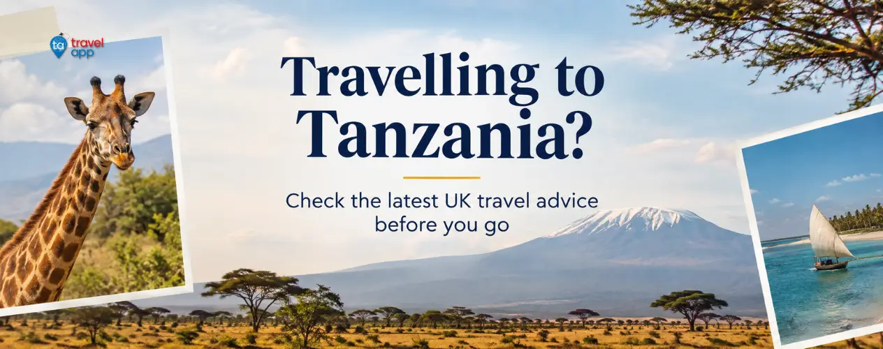 Traveller at a Tanzanian airport checking the latest UK travel advice